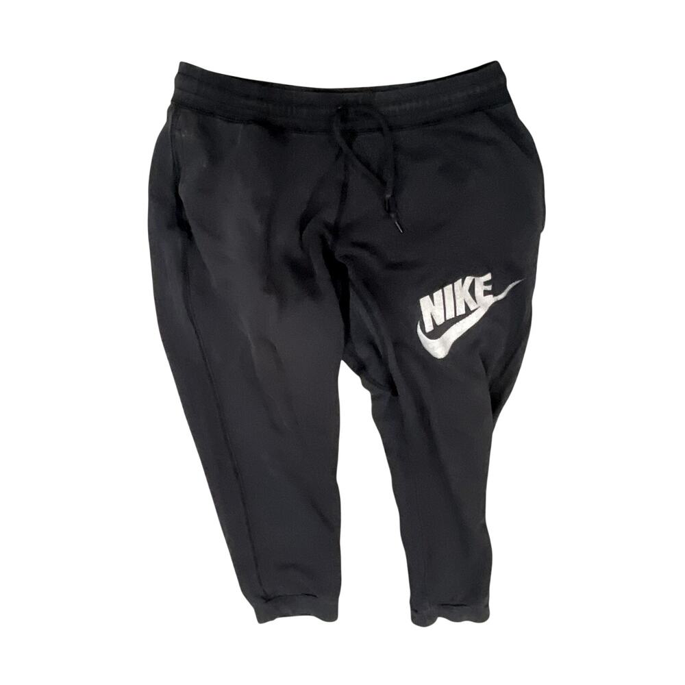 Nike Jogger Sweatpants Men Large Black Logo Athletic